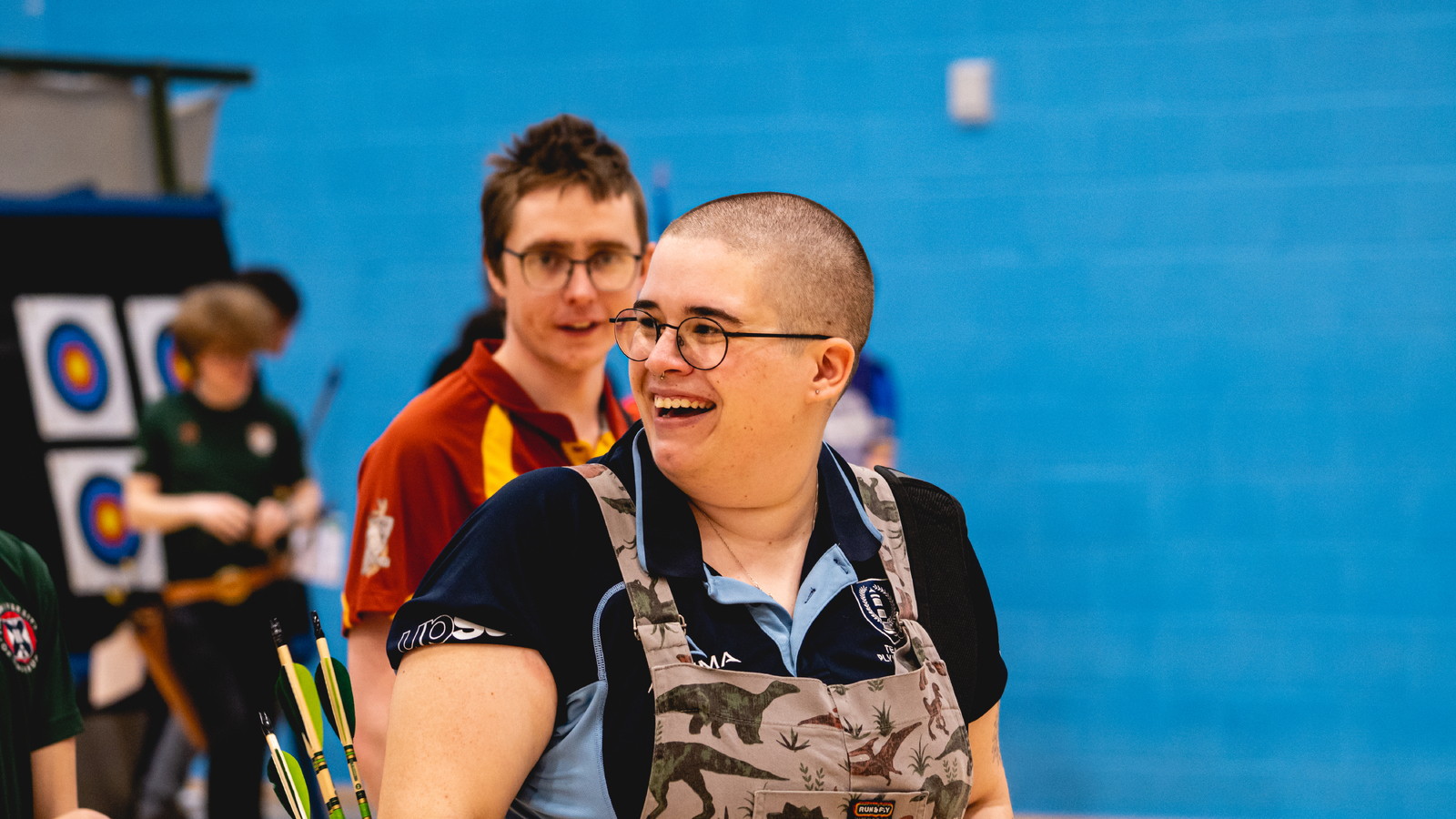 Student archer at a competition