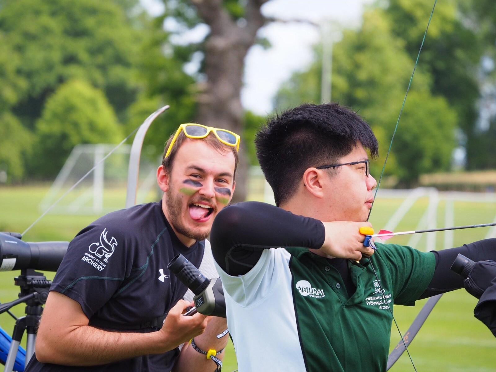 University archers at a competition