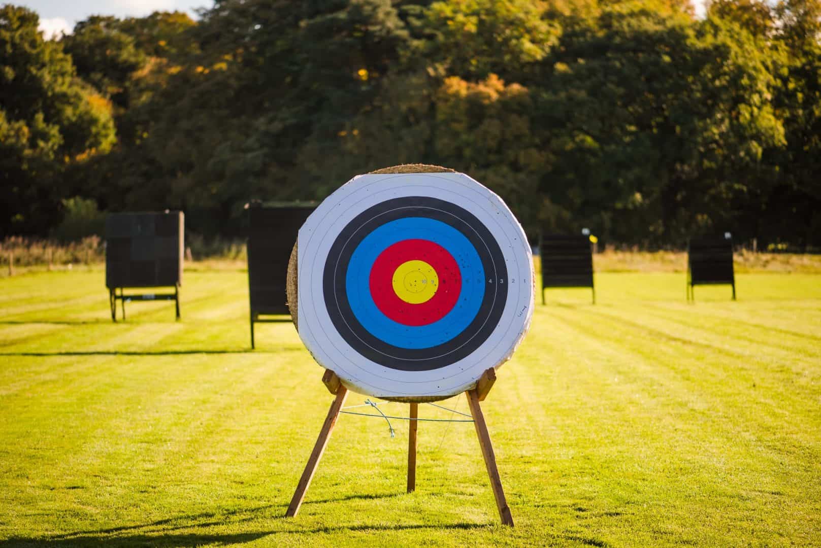 Archery target on a range