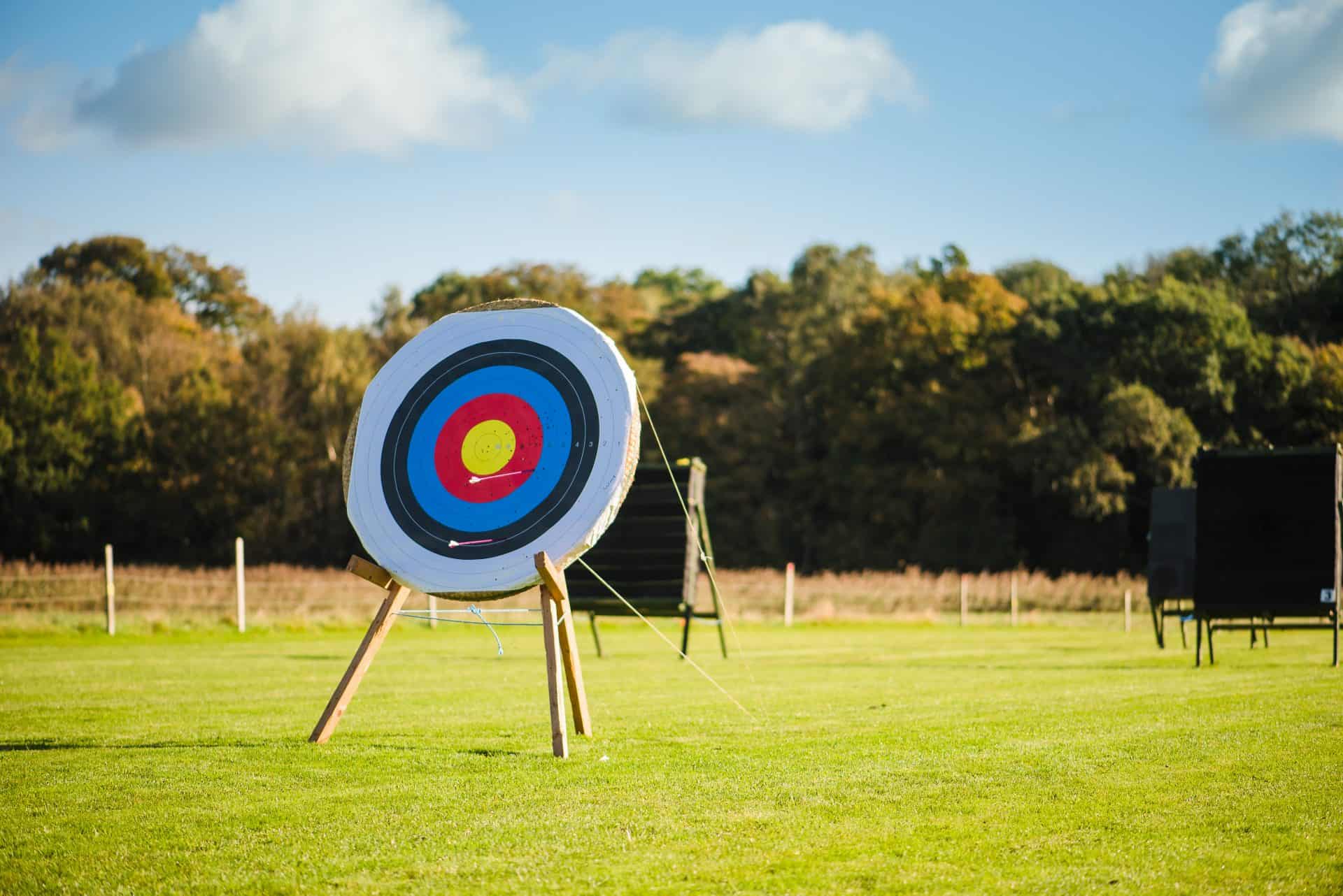 Target on outdoor archery range