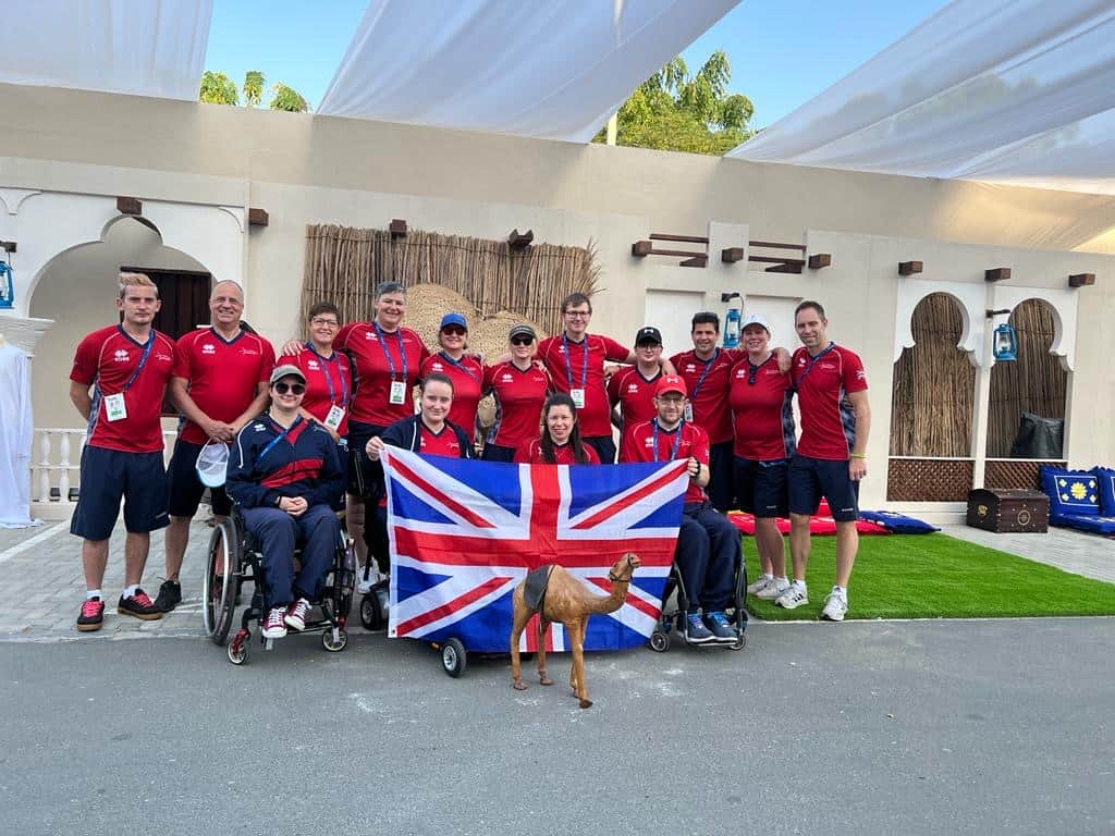 The GB team at the World Archery Para Championships 2022 in Dubai