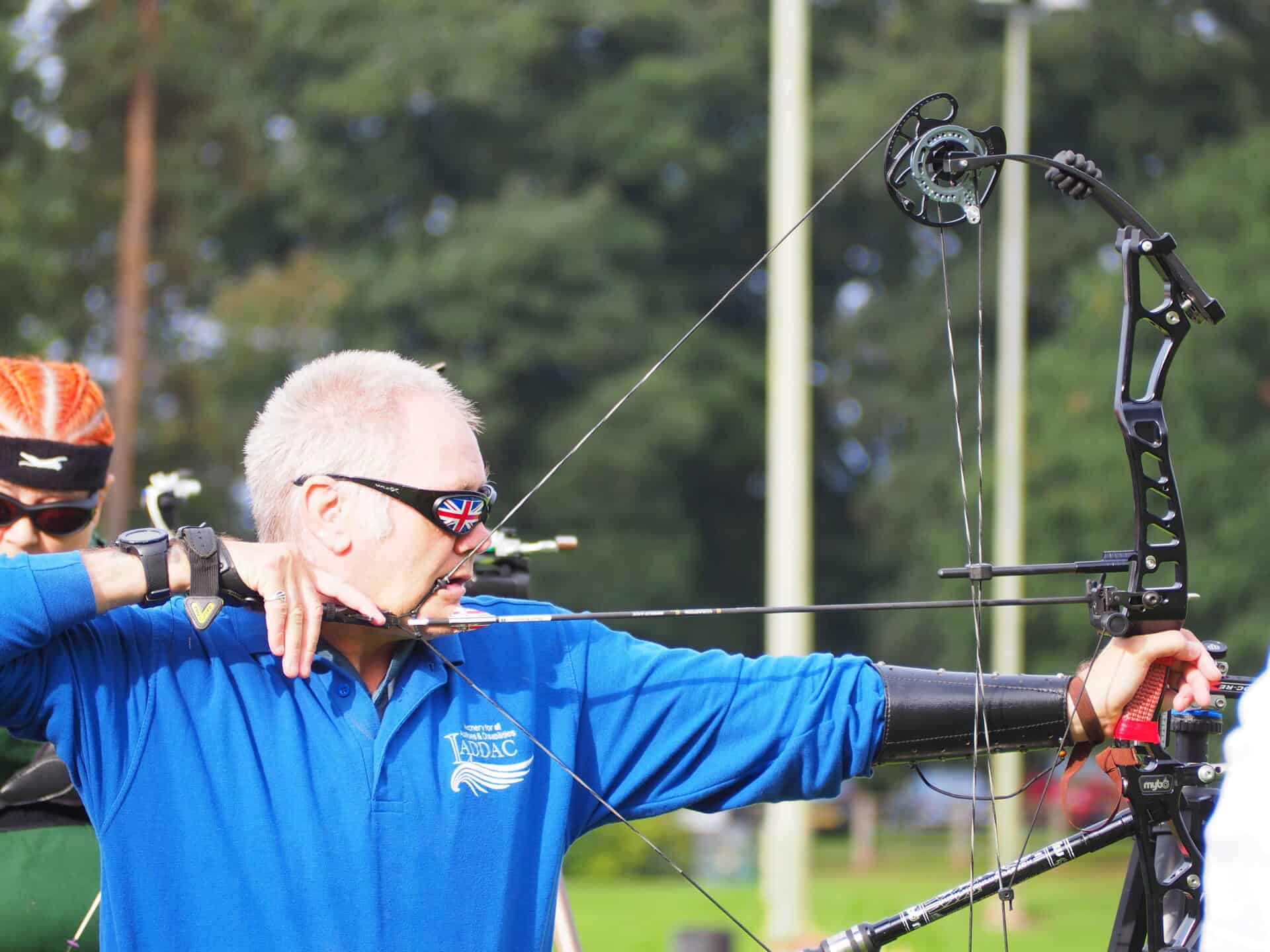 Visually impaired male archer