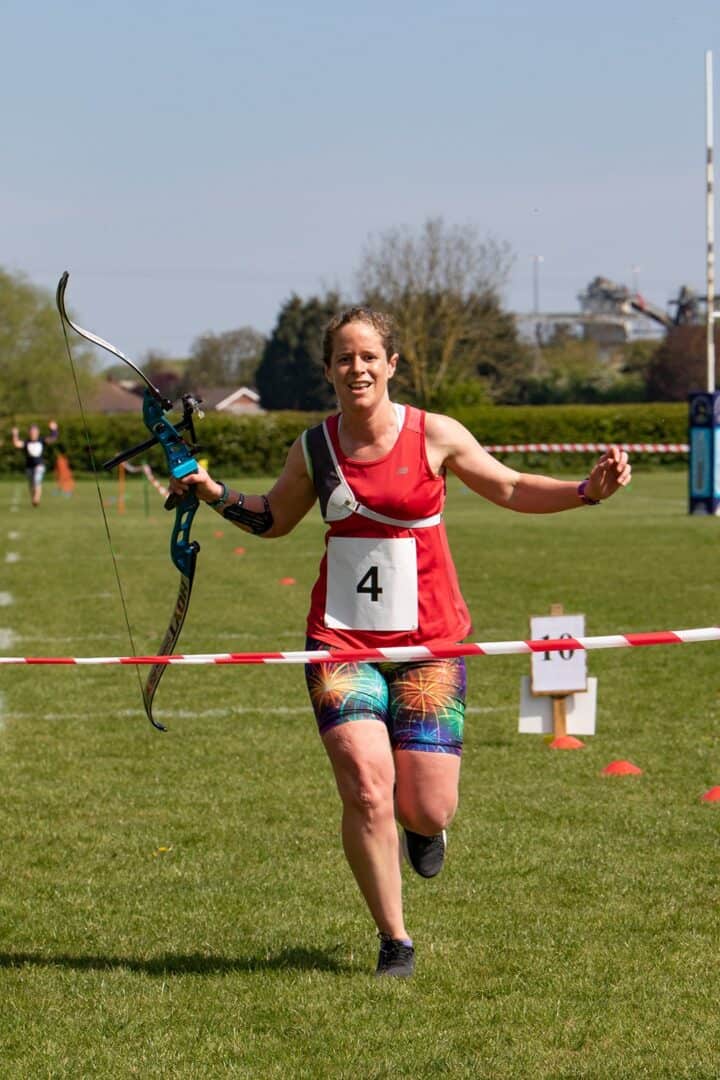Run Archery competitor Liz Whitworth. Copyright Michael Lowney
